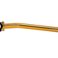 A metallic gold bicycle headset and stem set by Thomson, featuring a black collar, shown against a plain white background.