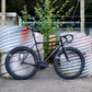 motion shot of male riding bike