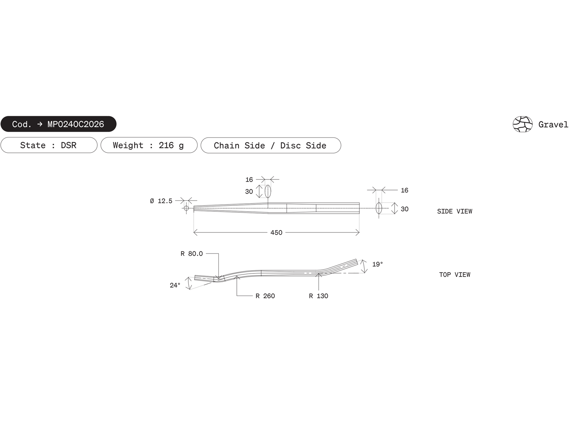 Dedacciai Chain Stay, 24.0 x 450