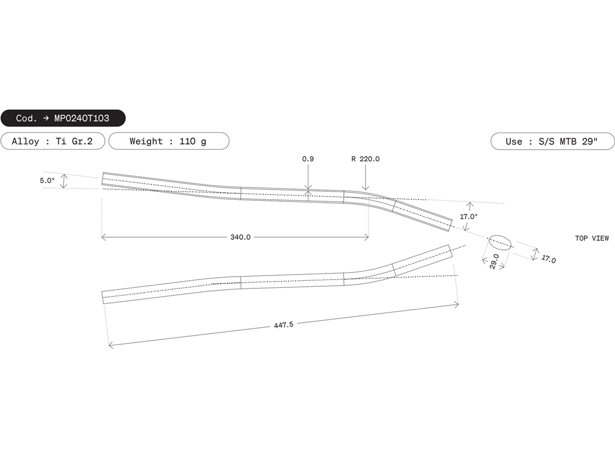 Dedacciai Titanium Chain Stay, 24.0 x 447