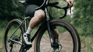 gravel bike view from the front