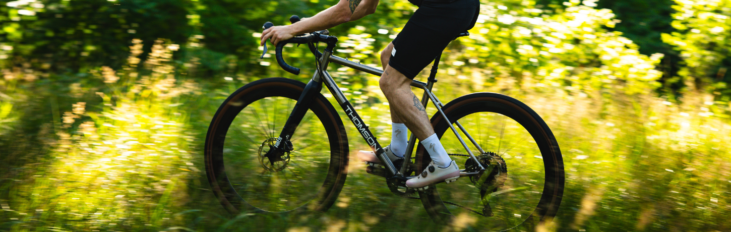 gravel bike in the woods