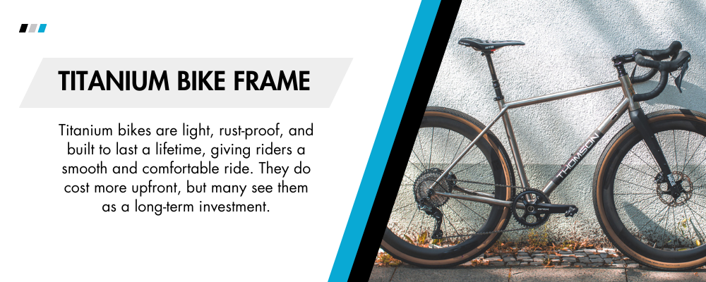 titanium bike frame definition infographic 